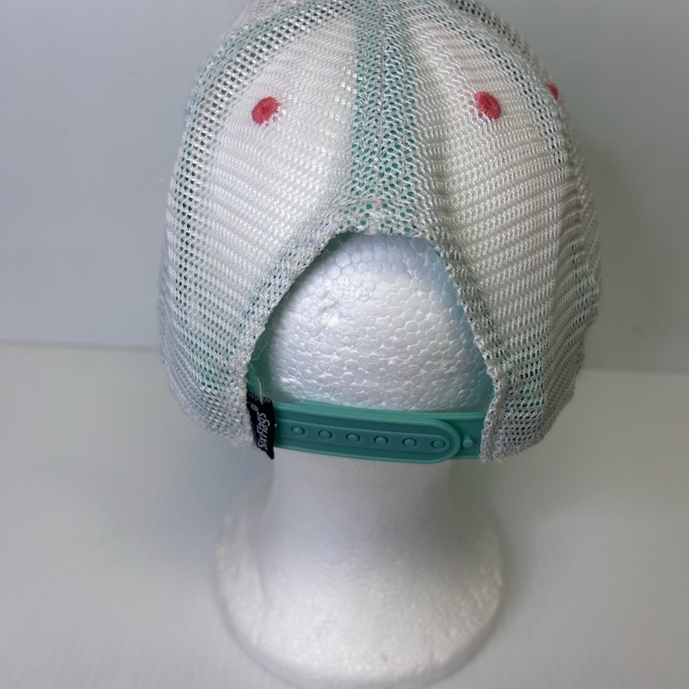 “Six Flags” Women’s Mint Green and Coral Pink Wonder Woman Baseball/Trucker Hat - Picture 5 of 9
